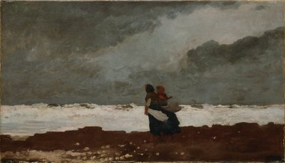 Twee figuren aan zee door Winslow Homer